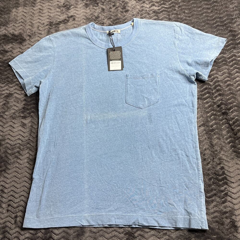Buck Mason L021 Indigo Dipped Men's size M Cotton Classic Tee Shirt NWT